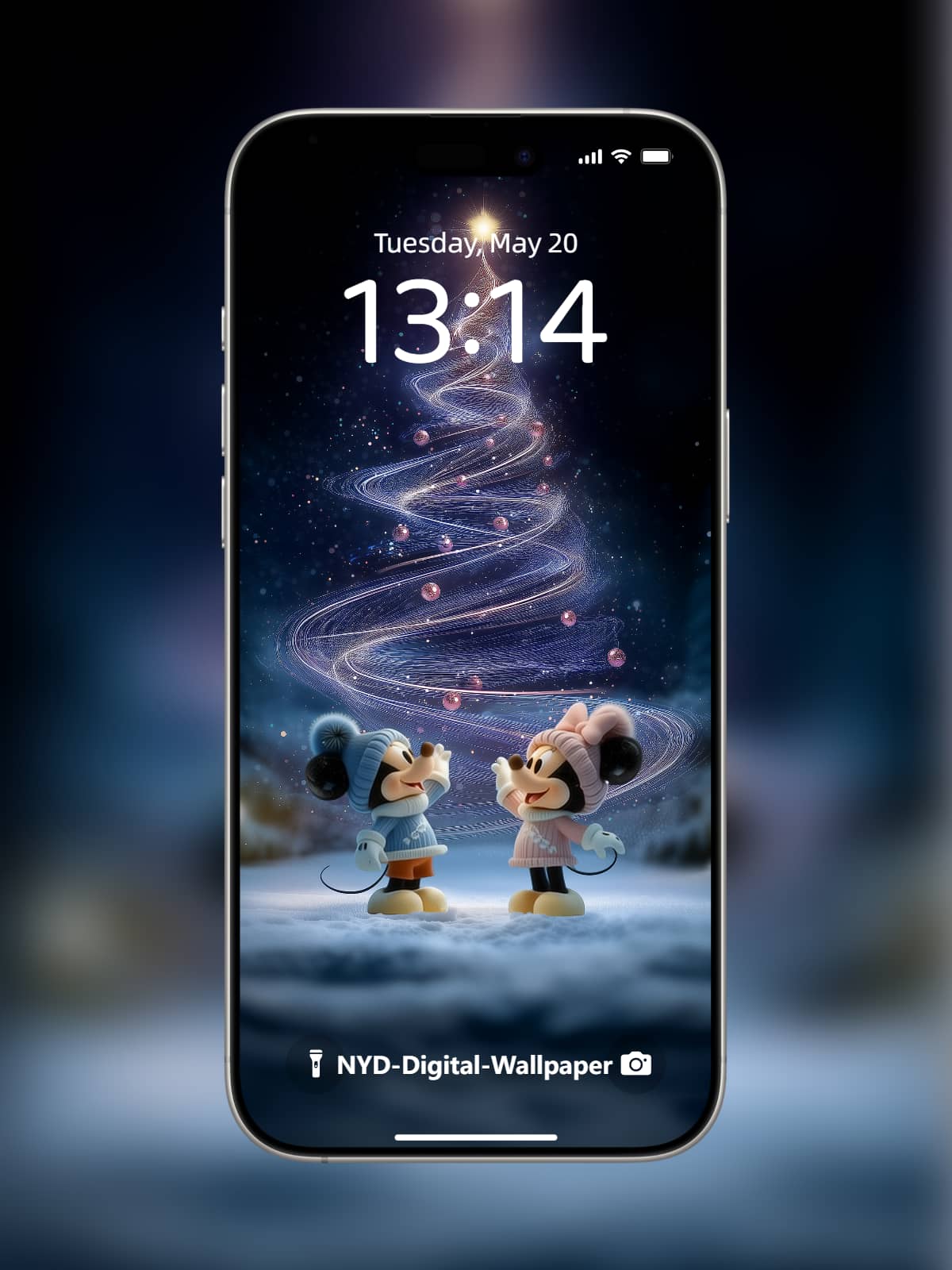 glow christmas tree- 4K full wallpaper