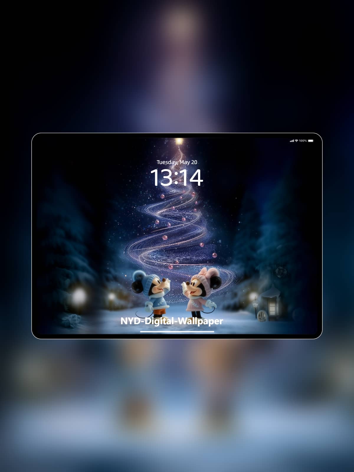 glow christmas tree- 4K full wallpaper