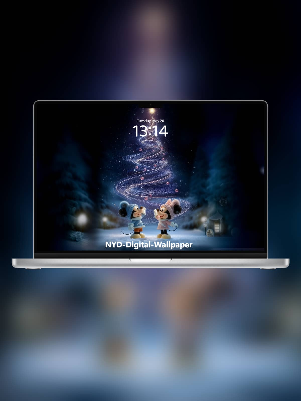 glow christmas tree- 4K full wallpaper