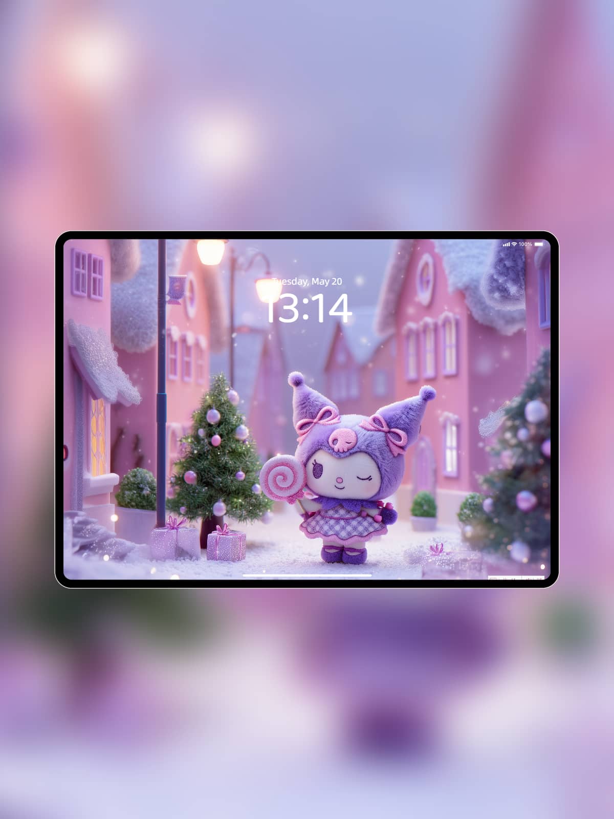 Purple Christmas-4K wallpaper