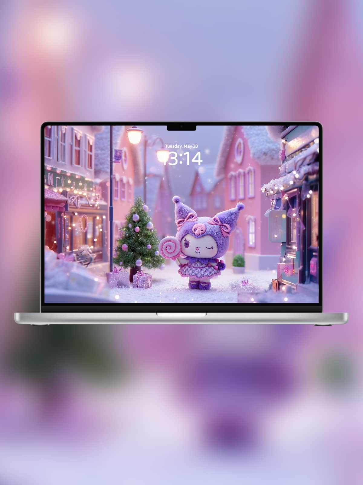 Purple Christmas-4K wallpaper