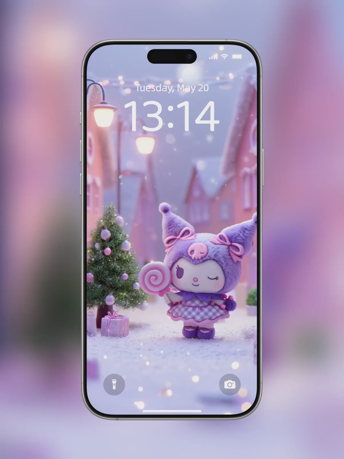 Purple Christmas-4K wallpaper