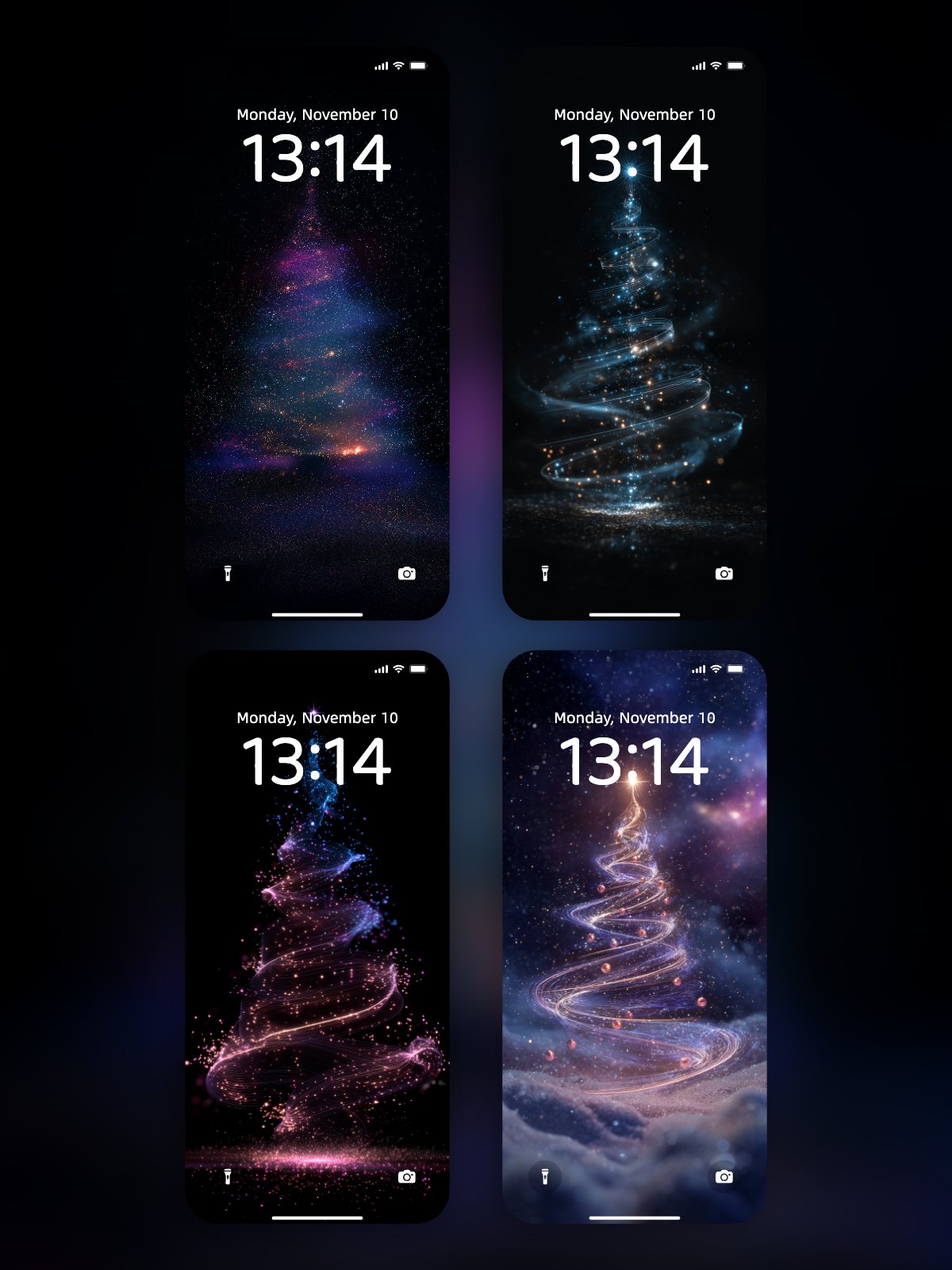 Dream Christmas Tree · 4K HD Wallpaper Set (4 Images)